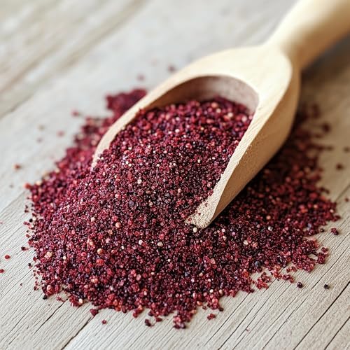 SavorSatch Ground Sumac – 4oz Resealable Pouch | Certified Kosher, GMO Free, Allergen-Free | Tangy, Deep Red Spice for Middle Eastern Cooking, Salads, and Meats | Product of Turkey