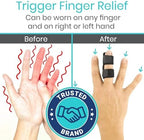 Vive Finger Splint (2 Pack) - Universal Finger Straightener - Broken and Trigger Finger Splints - Brace for Arthritis Pain and Support - Sprain Relief for Middle, Index, Ring, Pinky Fingers (Black)