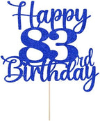 Kaoenla Glitter Happy 83rd Birthday Cake Topper,Hello 83，Cheers to 83 Years,83rd Anniversary & 83 years old birthday Party Decoration