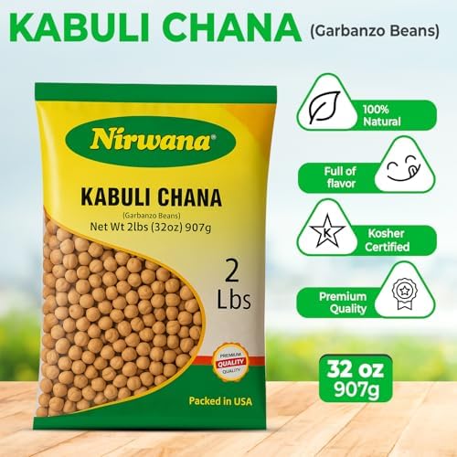 Premium White Chickpeas (Kabuli Chana) – Protein-Packed Dried Garbanzo Beans for Snacks, Salads & Meals – Bulk Pantry Staple for Healthy Cooking