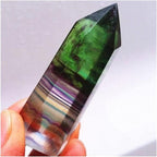 Health & Household Natural Fluorite Quartz Crystal Wand Point