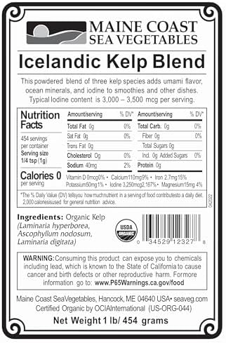 Kelp Powder "Icelandic Kelp Blend" - Organic - 1 LB