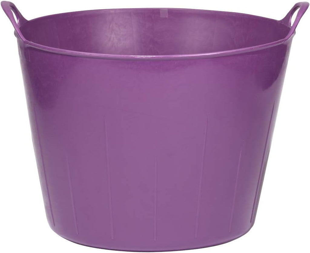Little Giant® Poly/Rubber FlexTub Bucket | Ultra Durable & Versatile Farm Tub | Plastic Synthetic Gardening Tub (1, Purple)