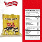 Shirakiku Pickled Radish Takuwan | Japanese Pickle with Sulfites | Ideal for Asian Sushi, Bento Boxes, Sandwiches, and Salads | (3-piece) Pack of 1, 2.2 Pounds