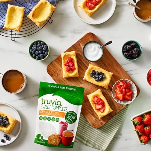Truvia Sweet Complete Granulated All-Purpose Calorie-Free Sweetener from the Stevia Leaf, 16 oz Bag (Pack of 1)