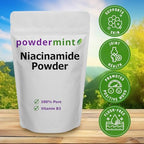 Niacinamide Powder (Vitamin B3) Pure Niacin Powder 500 mg Flush-Free Supplement (100 Grams)