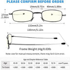 Reading Glasses Blue Light UV Blocking, Compact Foldable Spring Hinge Readers with Soft Nose Pad for Men Women 2 Pack Black/Gunmetal +1.5