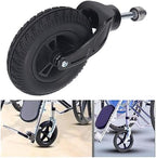7 Inch Solid Front Caster Tires, Universal Wheel Replacement Parts for Wheelchairs, Anti Slip Walker Casters Rollers Wheels, Wheel Accessories