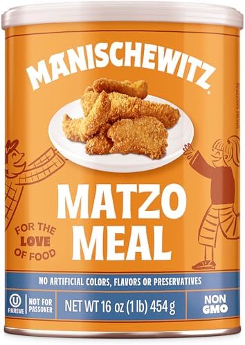 Manischewitz Matzo Meal Canister, 16 Ounce, Great for Breading & for Matzo Ball Mixes (Not for Passover Use)