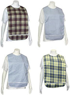Adult Vinyl Adult Bibs with Crumb Catcher - Premium Bib (4 Pack)