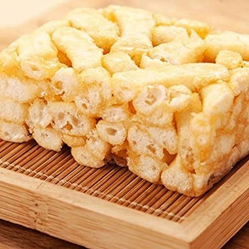 Sachima Soft Flour Cake Rice Krispies Treats, Crispy Chewy Scallion Biscuit,Shaqima Chinese sweet traditional dessert Snack cookies(608g/21.45oz)