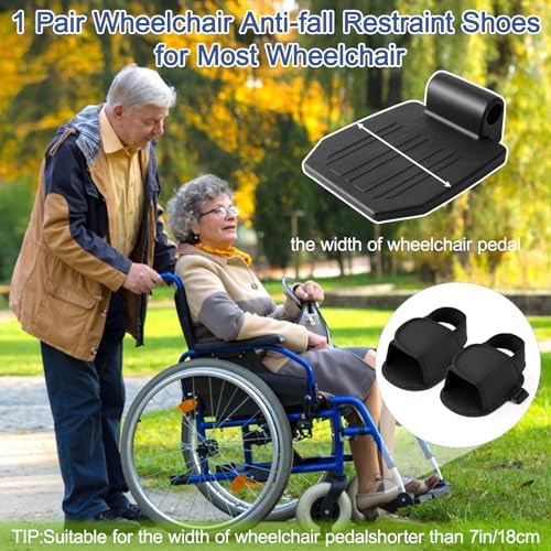 Wheelchair Restraint Shoes, Wheelchair Shoe Holder Straps for Elderly, Wheelchair Pedals Foot Rests