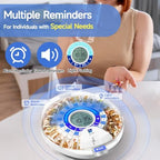 Windtrace Automatic Pill Dispenser for Elderly, Electronic Pill Organizer with Alarm & Light, 28 Day Smart Timed Medication Dispenser, Timed Pill Dispenser Machine for Prescriptions & Vitamins