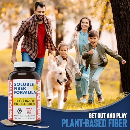 Yerba Prima Soluble Fiber Formula Powder, 12 Ounce - Premium Dietary Fiber Supplement, Natural, Concentrated Soluble Fiber, Gluten Free, Non-GMO, Mfg in USA