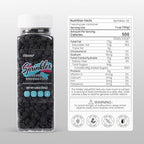 Black Sprinkles, Black Confetti Sprinkles for Cake Decorating, Round Sprinkle for Cupcakes, Ice Cream, Donut, Cookies, Chocolate(120g/4.23oz)