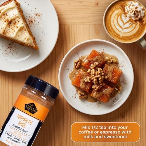 Cerez Pazari Pumpkin Pie Spice 6 oz – Fall Spice Blend with Cinnamon, Nutmeg, Ginger & Cloves – Non-GMO, No Additives – Perfect for Baking, Lattes, Oatmeal & Holiday Recipes