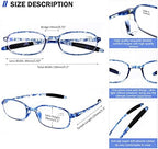 AQWANO 4 Pack Computer Reading Glasses Blue Light Blocking Lightweight TR90 Flexible Frame UV Protection Readers for Women Men +2.25