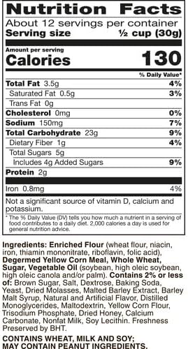 Chex Mix Honey Nut Snack Mix, Sweet and Salty Snack Bag, Family Size, 13.5 oz