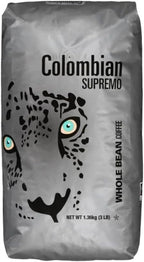 Colombian Supremo Coffee, Whole Bean, Medium Roast – Quality Kirklant – Kosher Certified, 3 lbs Bag