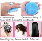 2 Pack Hair Scalp Massager Shampoo Brush Shower Head Scrubber Cleanser Massage Comb for Hair Growth Ease Dandruff Removal and Head Relaxation for Women and Men or Pets (Blue)