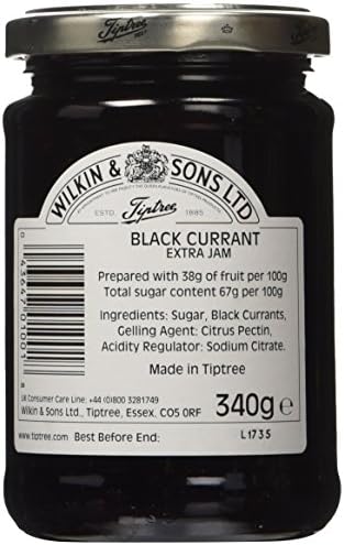 Wilkin & Son Tiptree Jams Blackcurrant 12oz (Pack of 2)