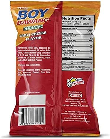Boy Bawang Cornick Snacks (Chili Cheese)