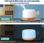Oil Diffuser Humidifier 300ML,Electric Ultrasonic Air Aroma Diffusers Vaporizer,Scent Mist Defuser with Remote,Auto-Off,7led Color Changing Light for Large Bed Room,Home,Office
