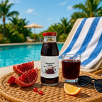 100% Organic Pomegranate Juice, 6.7 Oz Glass Bottle (6 Pack) No Sugar, No Artificial Colors, No Preservatives, No Flavors Added, Gluten Free and Kosher