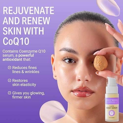 CoQ10 Pure Boost Glowing Face Serum - Coenzyme Q10 Serum with Hyaluronic Acid & Vitamin E for Enhanced Anti Aging Skin Care - Hydrating Hyaluronic Acid Facial Serum - Made in USA