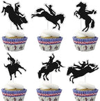 Bullring cowboy Cupcake Toppers Set Spain Matador Theme man Boys Birthday Party Decorations - Set of 18