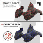 Sharper Image Heated Neck & Shoulder Wrap - Microwavable Warm & Cooling Plush Pad, Scented Aromatherapy (100% Natural Lavender & Herb Spa Blend), Pain Tension Headache Relief Therapy, Gift for Women