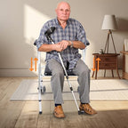 Foldable Standard Walkers for Seniors, Height Adjustable Lockable Walker, Medical Walking Mobility Aid, 350lbs Rolling Walker for Adult Bariatric Handicap