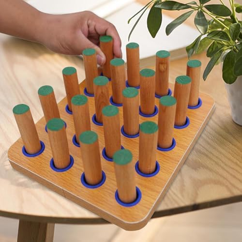 Hand therapys Peg Board – Finger Exercise Pegboard, Wooden Coordination Training Tool | Hand Movement Grip Strength Rehab Board, Fine Motor Skill Practice for Recovery, therapys, Dexterity