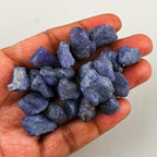 Raw Tanzanite Loose Gemstone Lot – 50 Carat Uncut Natural Crystals, 4 to 5 Pieces – Rough Healing Stones for Jewelry Making, Reiki, Meditation, Mineral Collectors (Tanzanite)