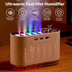 5 Nozzle Cool Mist Humidifier, Music-Sensing Humidifier Diffuser with 20 Color LED Light, 700ML Essential Oil Diffuse, Auto Shut-Off, Aroma Diffusers Humidifiers for Bedroom Home Office (White)