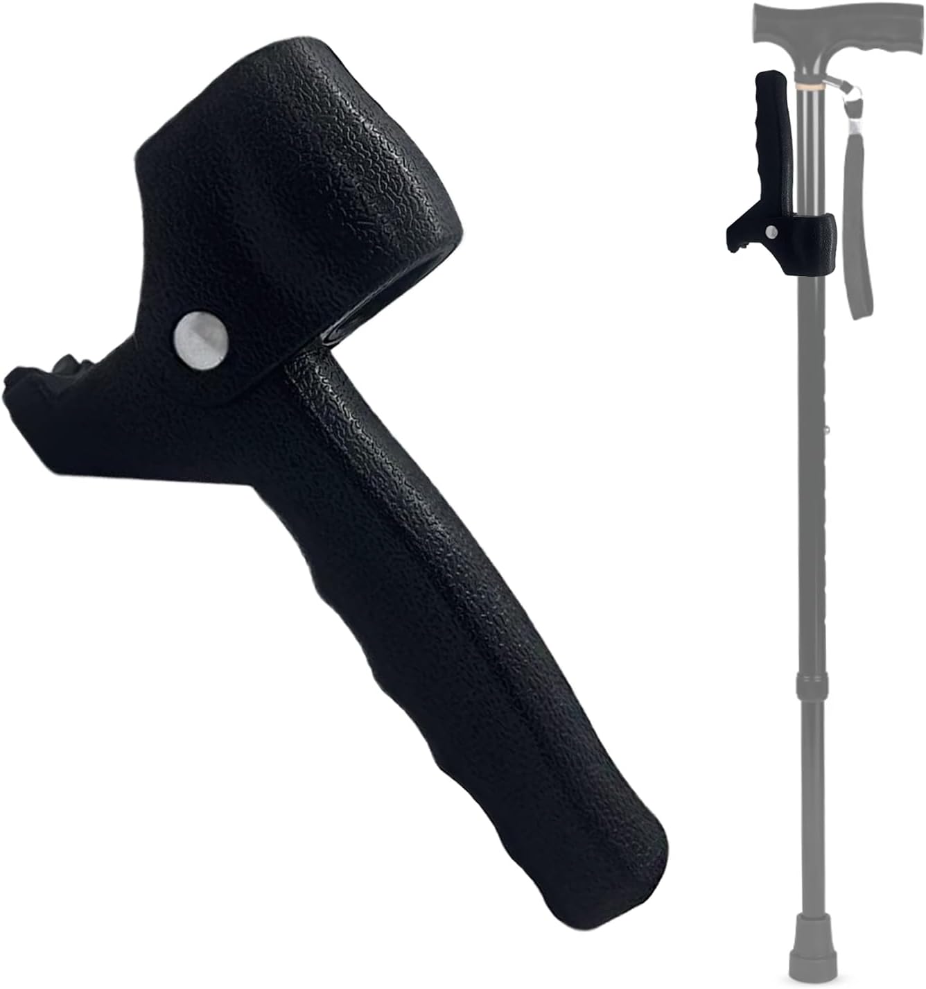 Walking Cane Handle Grips Support Stand Assist, Cane Holder for Elderly, Disabled Walking Sticker or Crutch,Elderly, Disabled, Fits Crutch Tube 1" Dia
