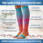 Open Toe Compression Socks 3 Pairs 20-25mmHg Toeless Graduated Compression Socks Sleeve
