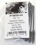SCS-Tool 1/4 in Stainless Power Tube Brush 10 Pack