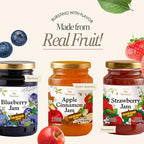 My Normal Low Calorie Jam Variety 3 Pack – Diabetic-Friendly, Low Carb - Fruit Jelly with Allulose, Keto & Zero Sugar Jam - No Artificial Additives (320g, 11.28 oz)