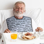 Adult Bibs for Eating: Reusable with Crumb Catcher Pocket - For Men and Women