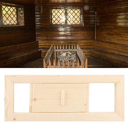 Wooden Air Vent Rectangle Air Vent Grille Ventilation Equipment Sauna Accessory with Adjustable Air Gaps for Sauna Room and Steam Room