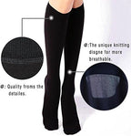 Medical Closed Toe Knee High Compression Socks 23-32mmHg for Women and Men Medical Calf Support Socks Graduated Compression (Black S)