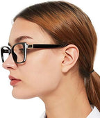 OCCI CHIARI Designer Reading Glasses for Women 2.5 Black Large Fahion Readers 1.0 1.25 1.50 1.75 2.0 2.25 2.50 2.75 3.0 3.5 4.0 5.0 6.0 (Black, 2.5)