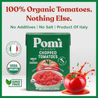 Pomì Organic Chopped Tomatoes 26.46oz (Pack of 12) - USDA Certified, Non-GMO, Gluten-Free - 100% Fresh Italian Flavor in BPA-Free Carton - Canned Alternative for Sauces, Pasta, Pizza & More