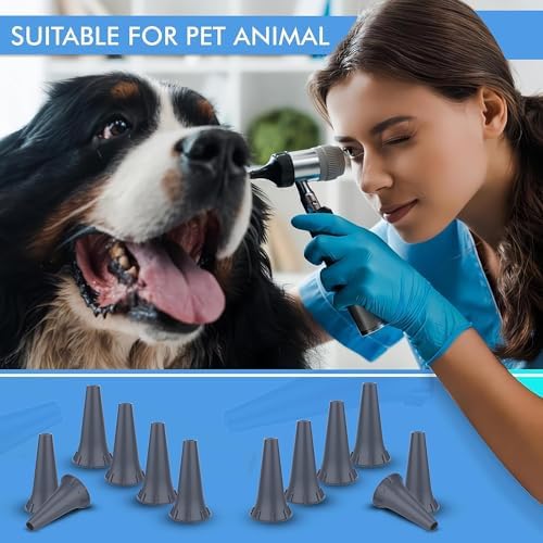 4mm Disposable Ear Specula Tips for Universal Otoscopes – Compitible With W-E-L-C-H A-L-L-Y-N, K-a-W-e, RIES'TER, H.E.I.N.E| Plastic Replacement Covers | Gray | Pack of 100