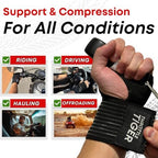 ® Motorcycle Wrist Brace Adjustable Wrist Wraps for Bikers, Wrist Support Reduces Hand Pain and Absorbs Vibration, Enhancing Comfort and Stability (Large)