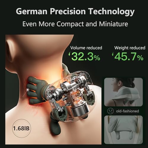 Neck Massager with Heat for Pain Relief deep Tissue,Shoulder & Back Massager,masajeador de espalda y Cuello shiatsu Neck and Back Massager 2026 (Upgraded Version)