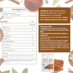 VELOTO Organic Ceylon Cinnamon Powder – 2lb, Fine Ground True Cinnamon for Baking, Cooking & Drinks, Vegan Non-GMO & Gluten-Free