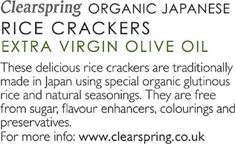 CLEARSPRING Japanese Olive Oil Rice Crackers, 50 GR