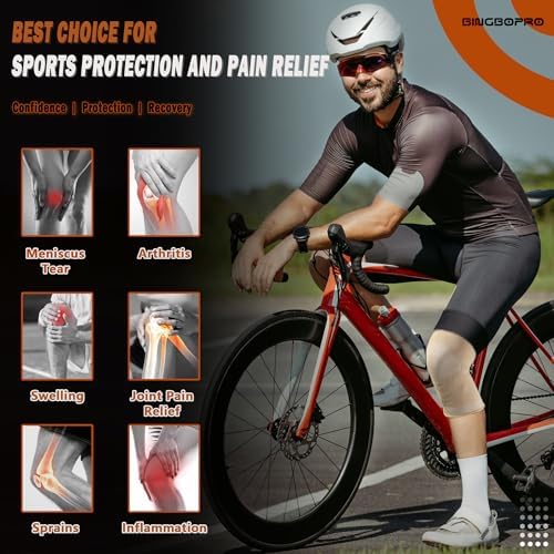 Knee Brace for Pain Relief - Knee Compression Sleeves for Men and Women, Knee Support Leg Brace for Meniscus Tear, Running, Weightlifting, Workout, ACL, Arthritis, Joint Pain Relief(Nude,XL)